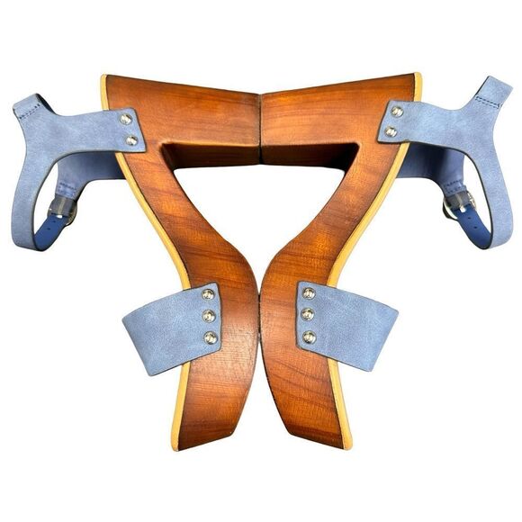 MADDEN GIRL Blue Women's Liftt Heeled Sandals Size 6.5 - Picture 6 of 17